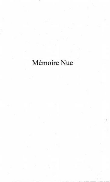 Produktbild: Memoire Nue