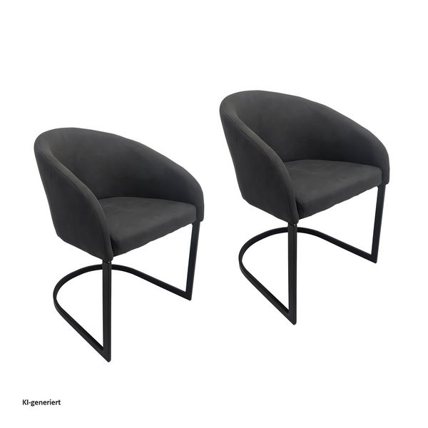 Produktbild: HTI-Living HTI-Living Esszimmerstuhl 2er Set Vemal Schwarz