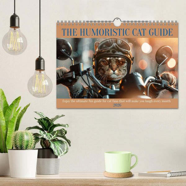 Produktbild: The humoristic cat guide (Wall Calendar 2026 DIN A4 landscape), CALVENDO 12 Month Wall Calendar