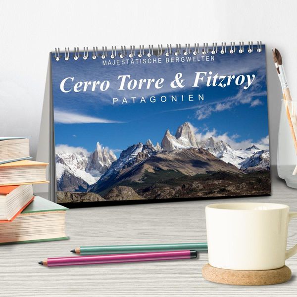 Produktbild: Majest&auml;tische Bergwelten Cerro Torre & Fitzroy Patagonien (Tischkalender 2026 DIN A5 quer), CALVENDO Monatskalender