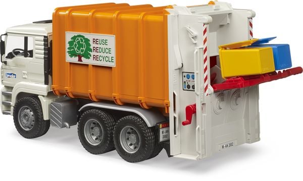 Produktbild: Bruder MAN TGA Hecklader M&uuml;ll-LKW Fertigmodell Baufahrzeug Modell