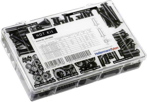 Produktbild: HellermannTyton HOTKIT Knickschutzt&uuml;llen-Set PVC 100 Teile