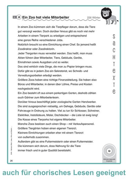 Produktbild: L&ouml;we, Affe und Elefant - Tierische Zoogeschichten gemeinsam im Lesetandem lesen