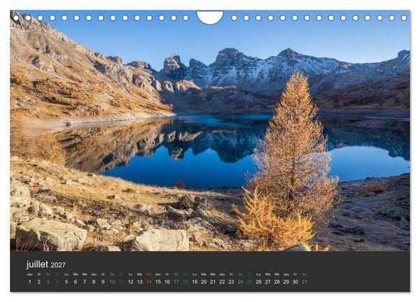 Produktbild: Lacs de montagne. Miroir des cimes (Calendrier mural 2027 DIN A4 vertical), CALVENDO calendrier mensuel