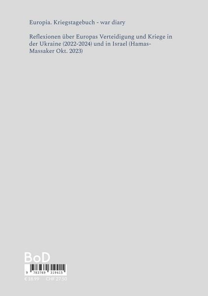 Produktbild: Europia - Kriegstagebuch / war diary 2022 -