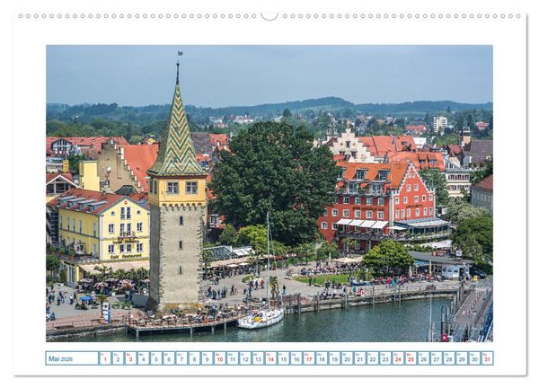 Produktbild: Insel Lindau - Bayerische Perle im Bodensee (Wandkalender 2026 DIN A2 quer), CALVENDO Monatskalender