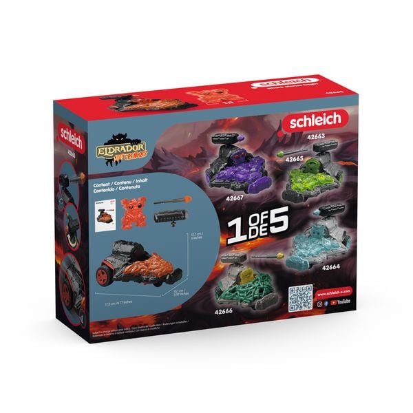 Produktbild: schleich&reg; 42663 - Eldrador Creatures, Lava D&uuml;senjet Fahrzeug mit Mini Creature, Spielset
