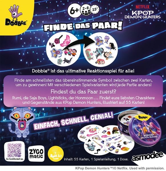 Produktbild: Dobble KPop Demon Hunters DE