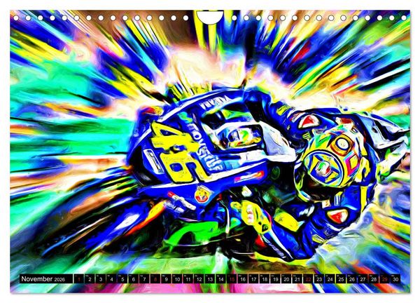 Produktbild: Fullspeed on two Wheels (Wandkalender 2026 DIN A4 quer), CALVENDO Monatskalender