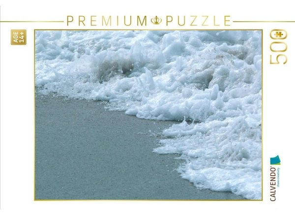CALVENDO Puzzle Die Gischt am Strand | 500 Teile Lege-Größe 48 × 36 cm Foto-Puzzle für Erwachsene
