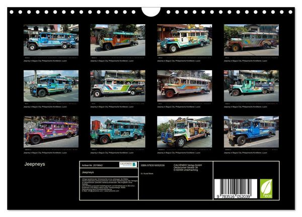 Produktbild: Jeepneys (Wandkalender 2026 DIN A4 quer), CALVENDO Monatskalender
