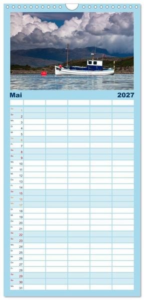 Produktbild: Familienplaner 2027 - Schottland - Wildes Land im Norden mit 5 Spalten (Wandkalender, 21 x 45 cm) CALVENDO