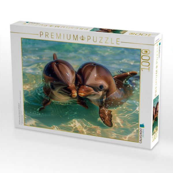 Produktbild: CALVENDO Puzzle Ein Motiv aus dem Kalender Delfingl&uuml;ck | 1000 Teile Lege-Gr&ouml;&szlig;e 64x48cm Foto-Puzzle f&uuml;r gl&uuml;ckliche Stunden
