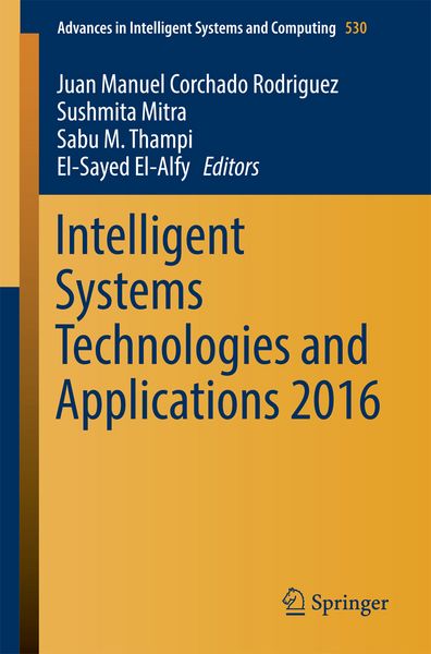 Produktbild: Intelligent Systems Technologies and Applications 2016