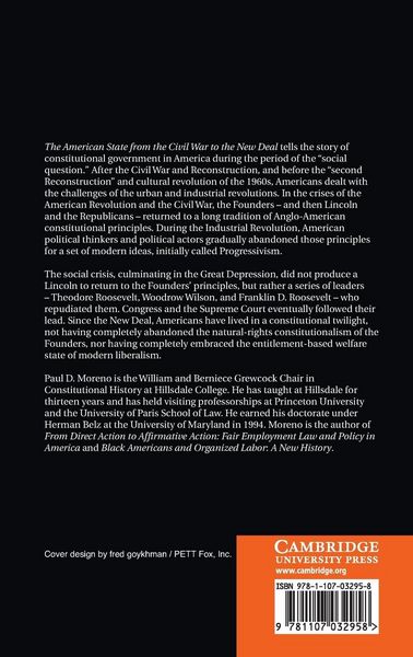 Produktbild: The American State from the Civil War to the New Deal