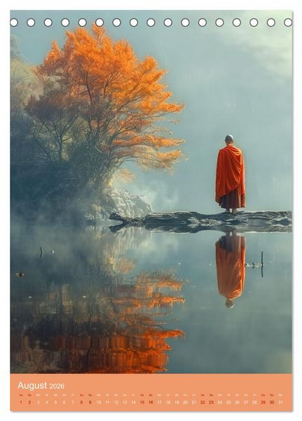 Produktbild: Meditative Stille (Tischkalender 2026 DIN A5 hoch), CALVENDO Monatskalender
