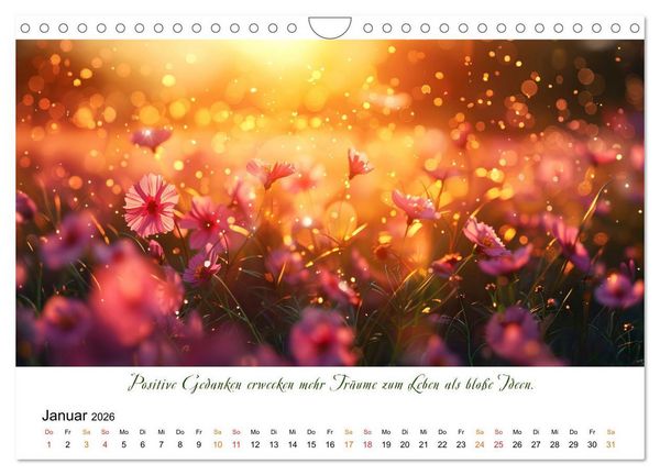 Produktbild: Freu Dich Motivations-Kalender (Wandkalender 2026 DIN A4 quer), CALVENDO Monatskalender