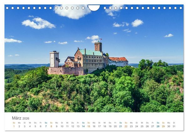 Produktbild: Eisenach - zu F&uuml;&szlig;en der Wartburg (Wandkalender 2026 DIN A4 quer), CALVENDO Monatskalender