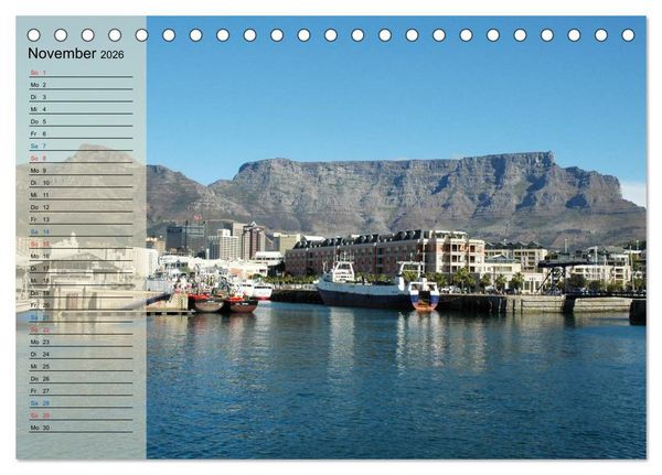 Produktbild: S&uuml;d Afrika - vom Kr&uuml;ger Nationalpark bis nach Kapstadt (Tischkalender 2026 DIN A5 quer), CALVENDO Monatskalender