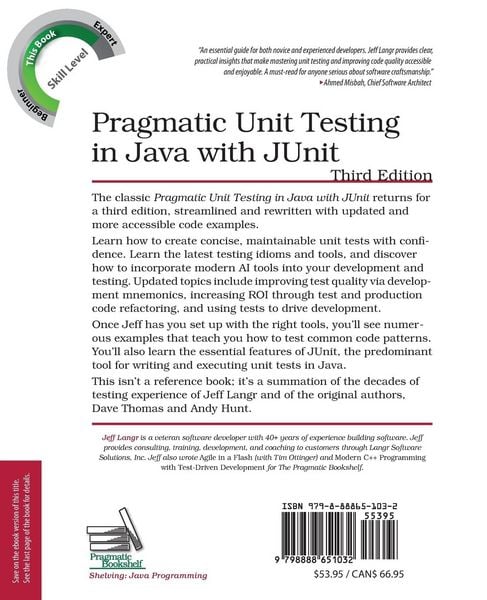 Produktbild: Pragmatic Unit Testing in Java with Junit