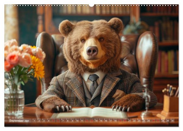 Produktbild: B&auml;ren im B&uuml;ro (Wandkalender 2026 DIN A2 quer), CALVENDO Monatskalender
