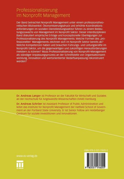Produktbild: Professionalisierung im Nonprofit Management