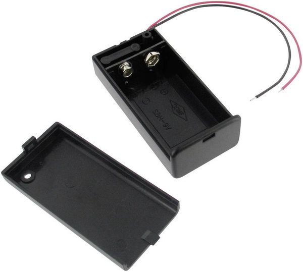 Produktbild: Velleman BH9VBS Batteriehalter 1x 9V Block (L x B x H) 69 x 33 x 21mm