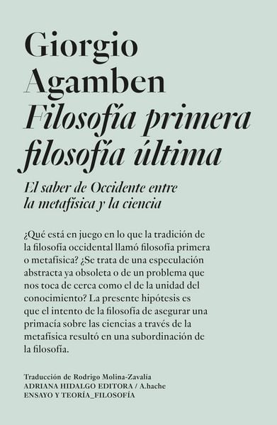 Produktbild: Filosof&iacute;a primera filosof&iacute;a &uacute;ltima