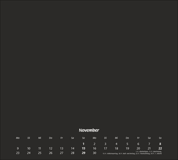 Produktbild: Times&more Bastelkalender schwarz 2026
