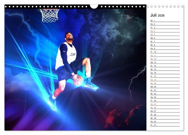 Produktbild: Basketball Fantasiewelten (Wandkalender 2026 DIN A3 quer), CALVENDO Monatskalender