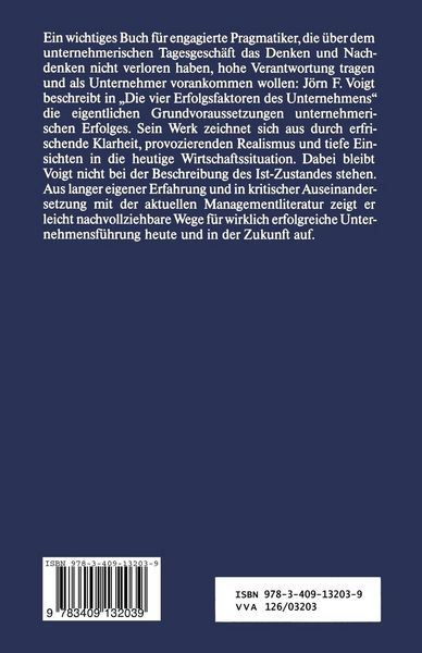 Produktbild: Die Vier Erfolgsfaktoren Des Unternehmens
