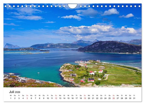 Produktbild: Norwegen 2026 - vom Fjord zum Fjell (Wandkalender 2026 DIN A4 quer), CALVENDO Monatskalender
