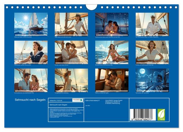 Produktbild: Sehnsucht nach Segeln (Wandkalender 2026 DIN A4 quer), CALVENDO Monatskalender