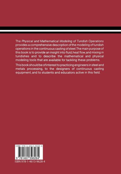 Produktbild: The Physical and Mathematical Modeling of Tundish Operations