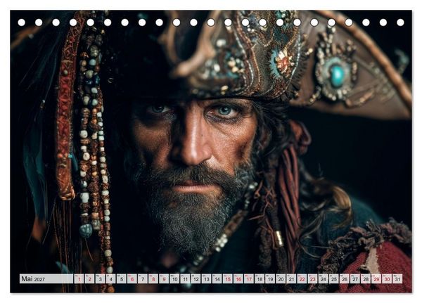 Produktbild: Piraten - Legenden der sieben Meere (Tischkalender 2027 DIN A5 quer), CALVENDO Monatskalender