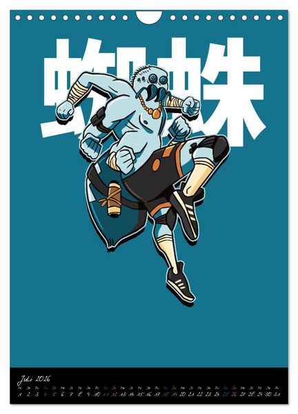 Produktbild: Gef&auml;hrliche Tier Samurai (Wandkalender 2026 DIN A4 hoch), CALVENDO Monatskalender