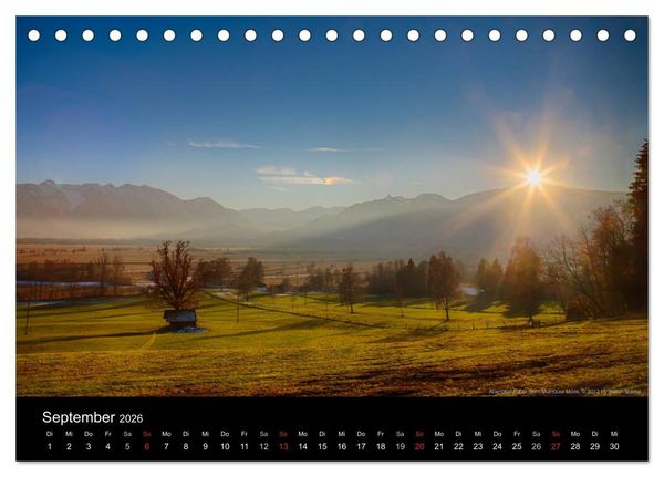 Produktbild: Licht &uuml;ber Bergen und Seen (Tischkalender 2026 DIN A5 quer), CALVENDO Monatskalender