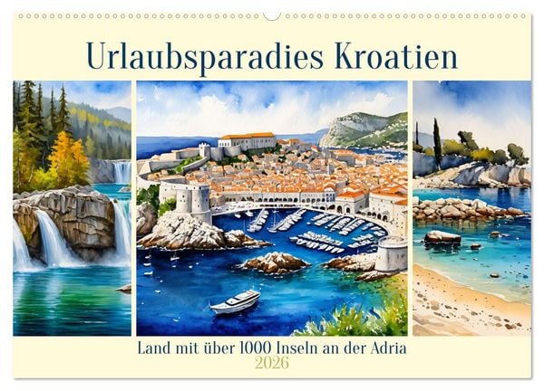 Produktbild: Urlaubsparadies Kroatien (Wandkalender 2026 DIN A2 quer), CALVENDO Monatskalender