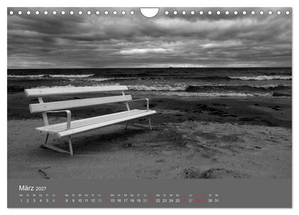 Produktbild: Ostsee - von schwarz bis wei&szlig; (Wandkalender 2027 DIN A4 quer), CALVENDO Monatskalender