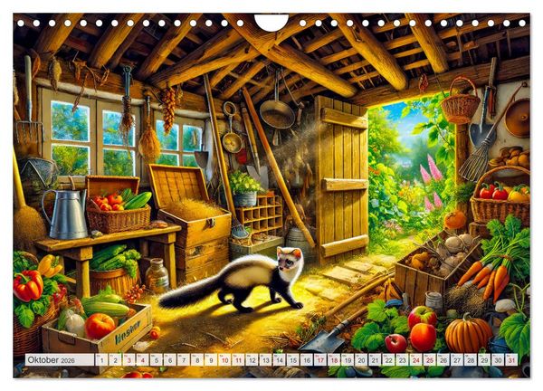 Produktbild: Tiere im Garten - Tierische Begegnungen in der gr&uuml;nen Oase (Wandkalender 2026 DIN A4 quer), CALVENDO Monatskalender