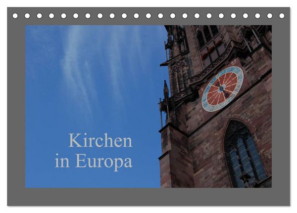 Kirchen in Europa (Tischkalender 2026 DIN A5 quer), CALVENDO Monatskalender