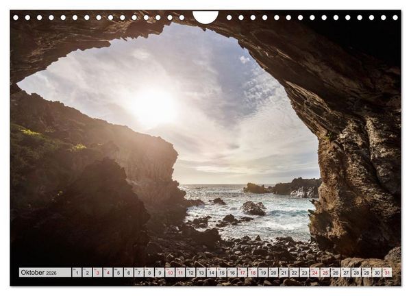 Produktbild: Die Osterinsel &ndash; Mythen, Moai und wilde Sch&ouml;nheit (Wandkalender 2026 DIN A4 quer), CALVENDO Monatskalender