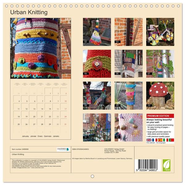 Produktbild: Urban Knitting (Wall Calendar 2027 12 &times; 12 Inch) CALVENDO 12 Month Wall Calendar
