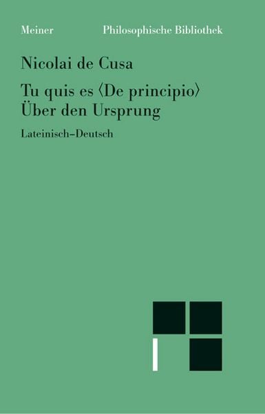 Produktbild: Tu quis es (De principio). &Uuml;ber den Ursprung