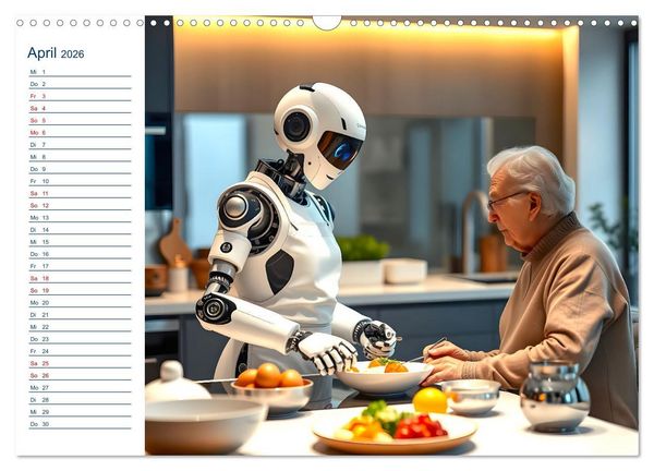 Produktbild: Roboter im Einsatz - Digitale Vernetzung und die Zukunft der Arbeit (Wandkalender 2026 DIN A3 quer), CALVENDO Monatskalender