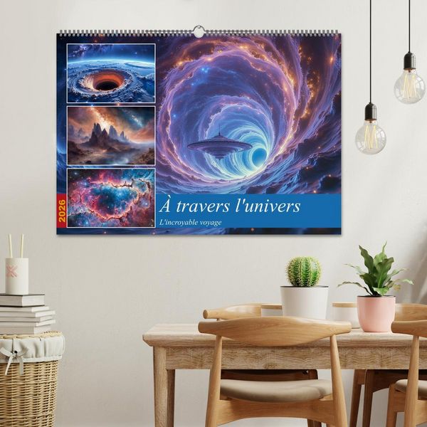 Produktbild: &Agrave; travers l'univers-L'incroyable voyage (Calendrier mural 2026 DIN A2 vertical), CALVENDO calendrier mensuel