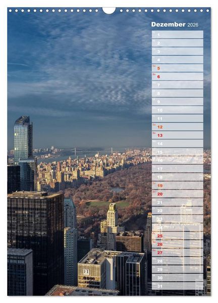Produktbild: New York City Geburtstagskalender (Wandkalender 2026 DIN A3 hoch), CALVENDO Monatskalender