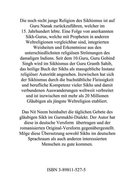 Produktbild: Morgengabe der Sikhs