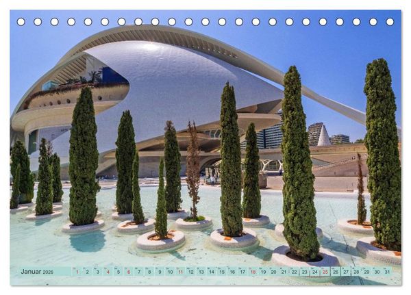 Produktbild: Zauberhaftes Valencia (Tischkalender 2026 DIN A5 quer), CALVENDO Monatskalender