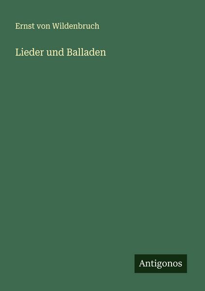 Produktbild: Lieder und Balladen